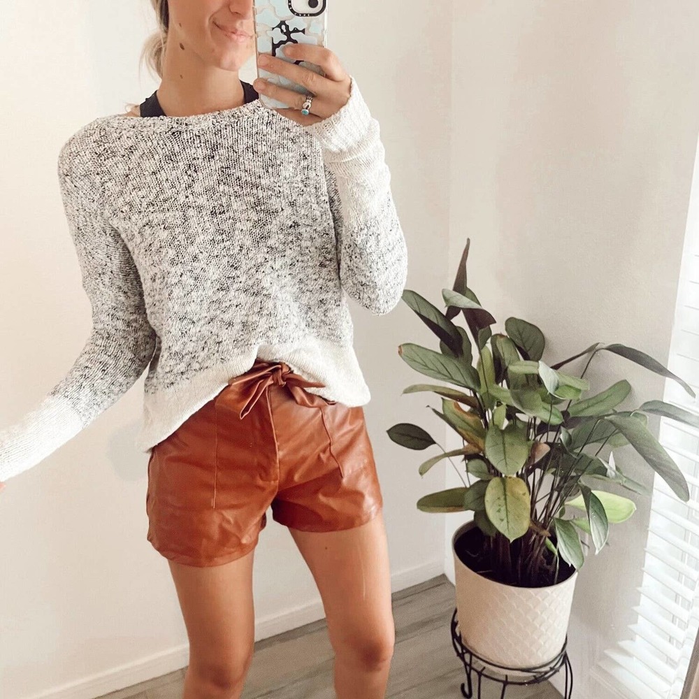 Vince Gray and White Sweater